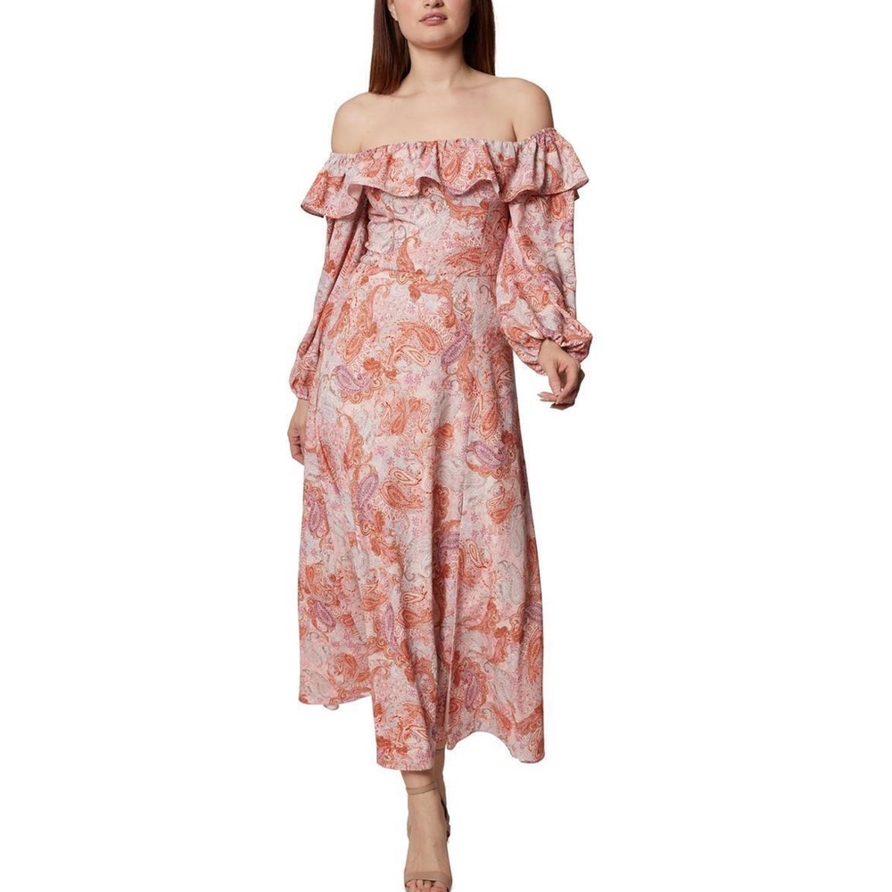 NWT BCBGeneration Pink Paisley Maxi Dress